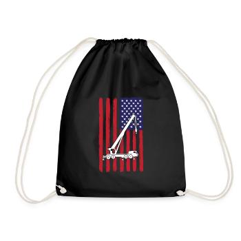 Grue des États-Unis - Sac de sport léger - noir - Devant