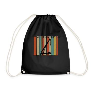 Super T-shirt de grue mobile - Sac de sport léger - noir - Devant