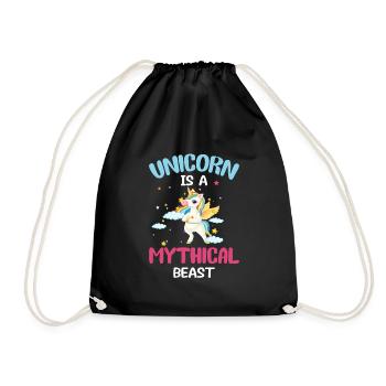 Unicorn mythical creature - Drawstring Bag - black - Front