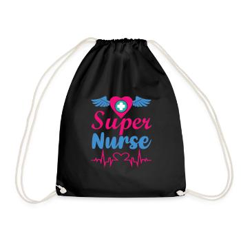 NURSE Nurse - Drawstring Bag - black - Front