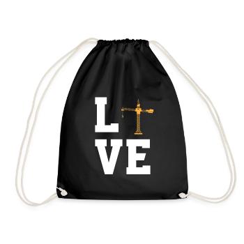 Dear cranes - Drawstring Bag - black - Front