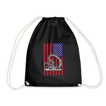 USA Roller Coaster Design - Sac de sport léger - noir - Devant