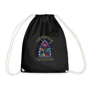 Decrime Nature Colorful Magic Mushroom Trippy - Drawstring Bag - black - Front