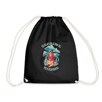 Decrime Nature Champignon Magique Coloré Trippy - Sac de sport léger - noir - Devant