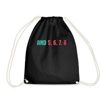 Und 5, 6, 7, 8 Design Für Cheerleader Cheer Girls - Turnbeutel - Schwarz - Vorne