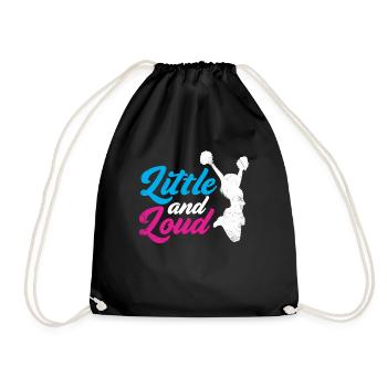 Small and loud design for cheerleaders - Drawstring Bag - black - Front