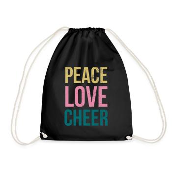 Peace Love Applause Design for - Drawstring Bag - black - Front