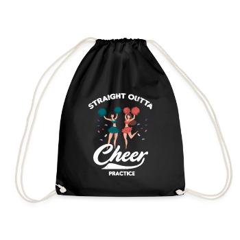 Straight Outta Cheer Practice for Cheerleaders - Drawstring Bag - black - Front