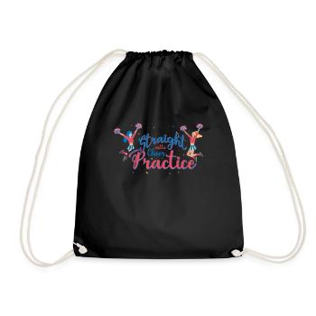 Straight Outta Cheer Practice for Cheerleaders - Drawstring Bag - black - Front