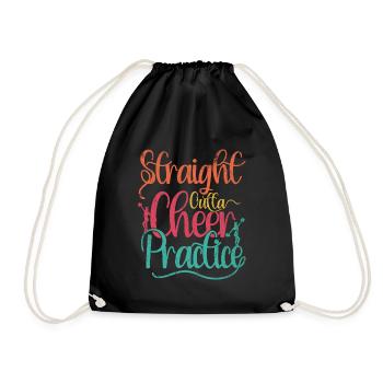 Straight Outta Cheer Practice for Cheerleaders - Drawstring Bag - black - Front