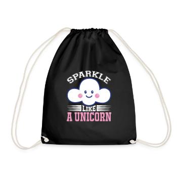Glitter like a unicorn Unicorn - Drawstring Bag - black - Front