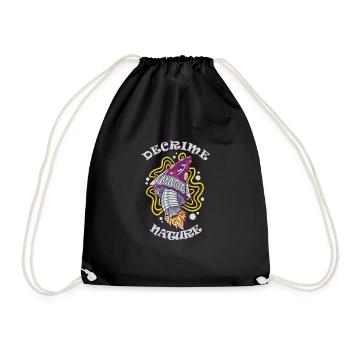 Decrime Nature Coloré Magic Mushroom Rocket - Sac de sport léger - noir - Devant