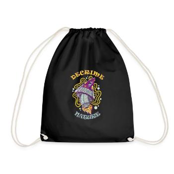 Decrime Nature Coloré Magic Mushroom Rocket - Sac de sport léger - noir - Devant
