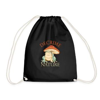 Decrime Nature Champignon Magique Coloré Grenouille - Sac de sport léger - noir - Devant