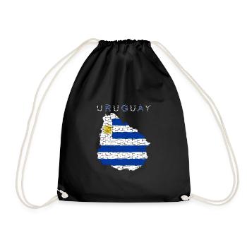 Carte de l’Uruguay Drapeau - Sac de sport léger - noir - Devant