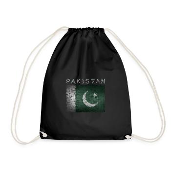 Pakistan Flag - Drawstring Bag - black - Front
