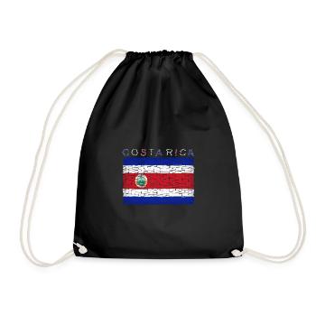 Drapeau du Costa Rica - Sac de sport léger - noir - Devant