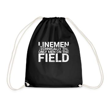 Les monteurs de lignes sont techniquement les seuls hommes sur le terrain - Sac de sport léger - noir - Devant