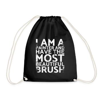 Je suis peintre et j’ai le plus beau pinceau - Sac de sport léger - noir - Devant