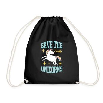 Sauvez les licornes potelées Licorne - Sac de sport léger - noir - Devant