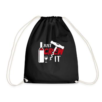 Ach schei* drauf Lieber Wein Screw it - Drawstring Bag - black - Front