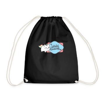 Einhorn Katze Unicorn - Turnbeutel - Schwarz - Vorne