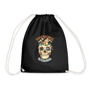Decrime Nature Champignon Magique Coloré Crâne - Sac de sport léger - noir - Devant