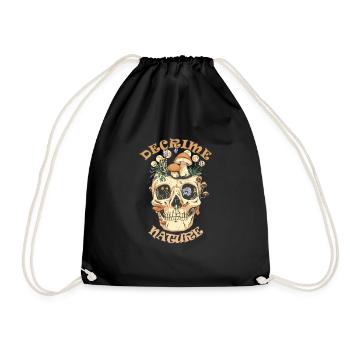 Decrime Nature Champignon Magique Coloré Crâne - Sac de sport léger - noir - Devant