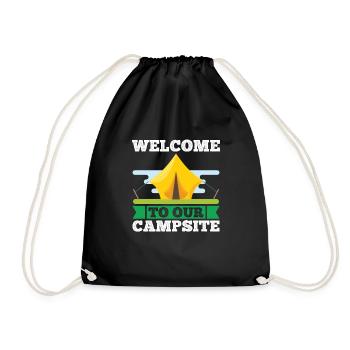 Camping Camper Nature drôle de dicton - Sac de sport léger - noir - Devant