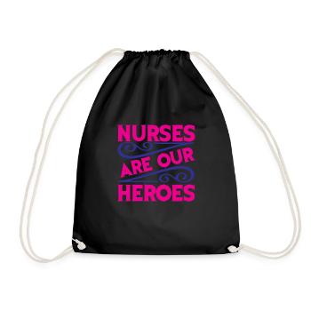 Nurse Hospital Need - Drawstring Bag - black - Front