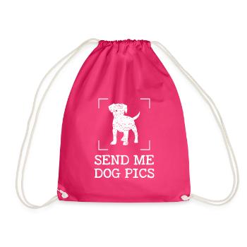 Envoyez-moi des photos de chiens - Sac de sport léger - fuchsia - Devant