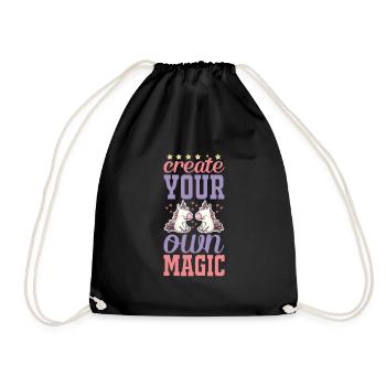 Einhorn UNICORN Créer de la magie - Sac de sport léger - noir - Devant