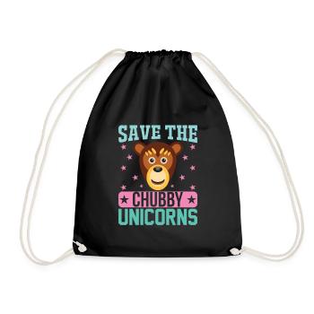 Sauvez les licornes potelées Licorne - Sac de sport léger - noir - Devant