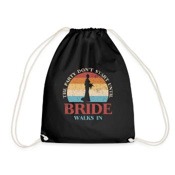 La fête ne commence pas tant que la mariée n’entre pas - Sac de sport léger - noir - Devant