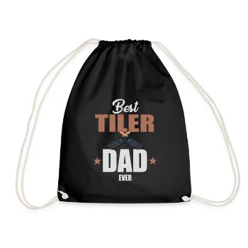 Meilleur père carreleur de tous les temps - Sac de sport léger - noir - Devant