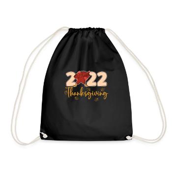 Citrouille de dinde de la saison d’automne de Thanksgiving 2022 - Sac de sport léger - noir - Devant