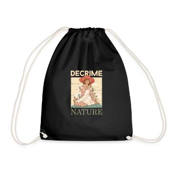 Decrime Nature Colorful Mushroom Lady - Turnbeutel - Schwarz - Vorne