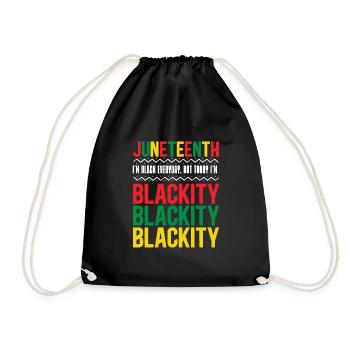 Blackity Black History African American - Drawstring Bag - black - Front
