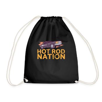 Hot Rod Nation Design Für Oldtimer-fans - Turnbeutel - Schwarz - Vorne