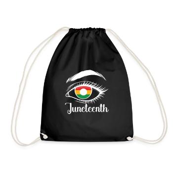 Juneteenth Black History Afroamerikaner - Turnbeutel - Schwarz - Vorne