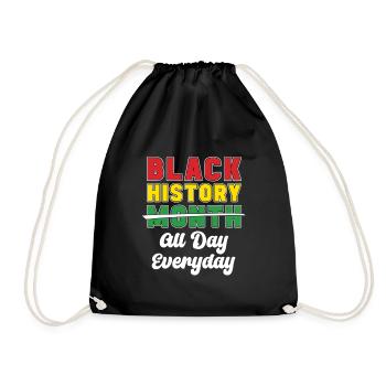 L’histoire des Noirs toute la journée, tous les jours - Sac de sport léger - noir - Devant