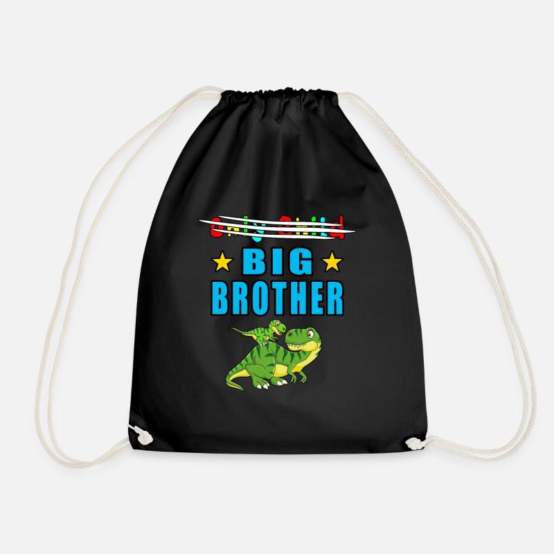Only Child I'm Going To Be A Big Brother - Drawstring Bag - black
