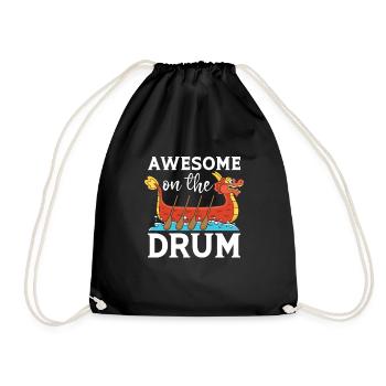Fantastic on the Drum Dragon Boat Racing - Drawstring Bag - black - Front