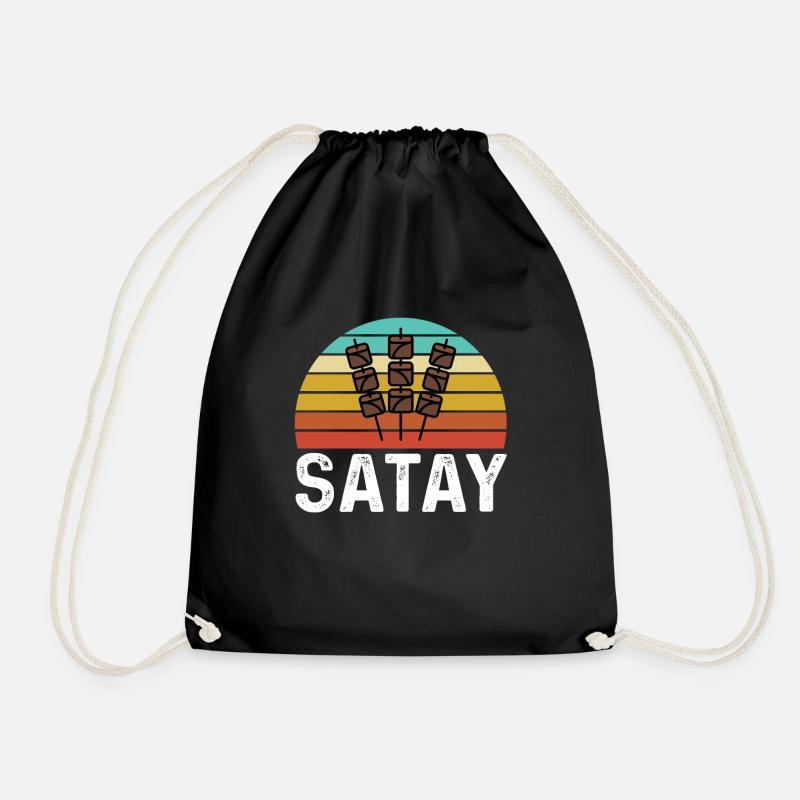 Satay - Drawstring Bag - black