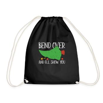 Penchez-vous et je vous montrerai Noël - Sac de sport léger - noir - Devant