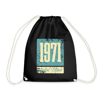 1971 Né Anniversaire Année de naissance - Sac de sport léger - noir - Devant