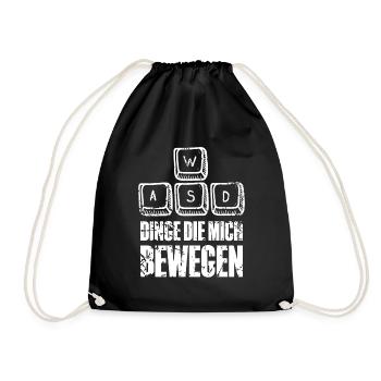 Pc Gamer Gaming WASD - Turnbeutel - Schwarz - Vorne