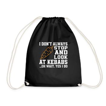 Drôle de dicton de kebab - Sac de sport léger - noir - Devant
