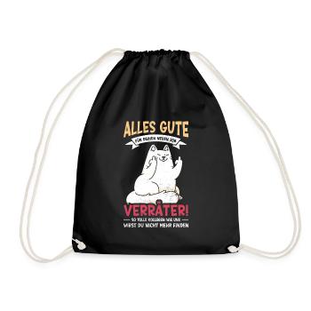 Alles gute im neuen Job du Verräter, Abschied - Turnbeutel - Schwarz - Vorne