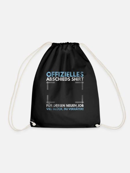 Abschieds T-Shirt Jobwechsel Kollege, - Turnbeutel - Schwarz
